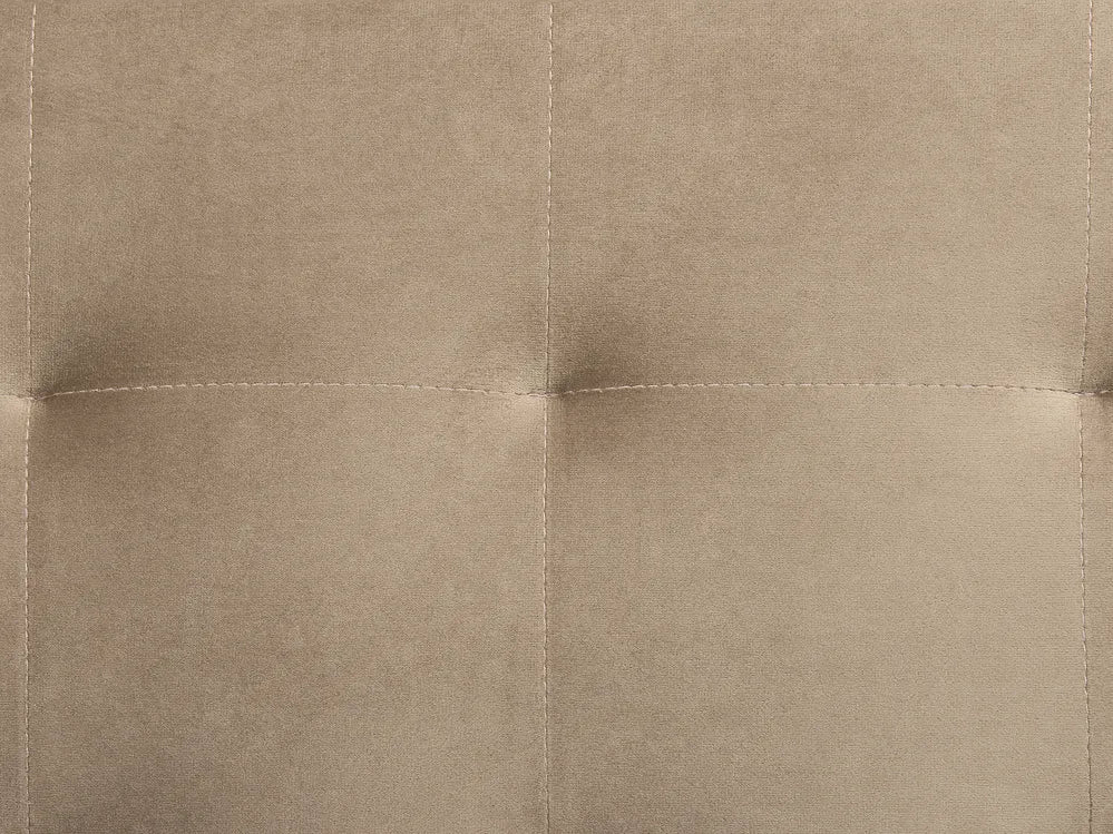 Modular Corner Sofa Bed 4 Seater Velvet Sand Beige Left Hand Denby