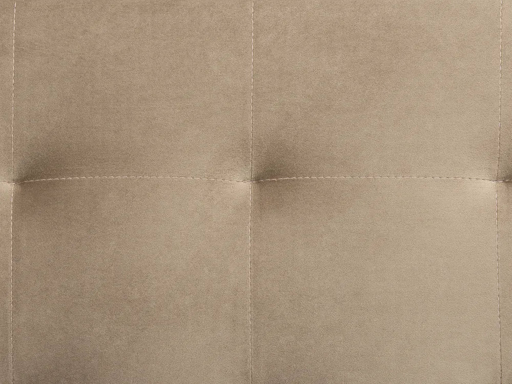 Modular Corner Sofa Bed 4 Seater Velvet Sand Beige Right Hand Denby