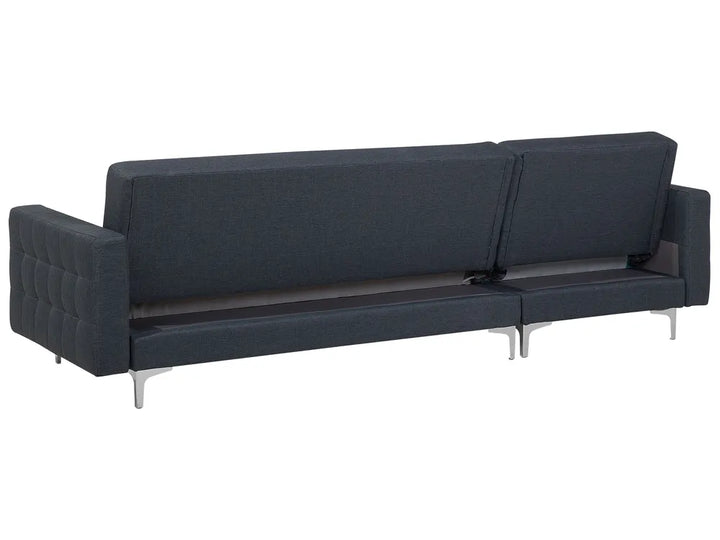 Modular Corner Sofa Bed 4 Seater Fabric Dark Grey Right Hand Denby