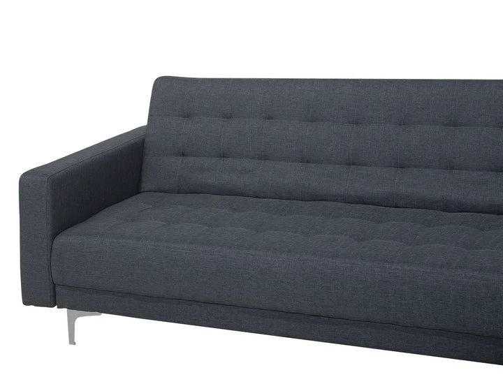 Modular Corner Sofa Bed 4 Seater Fabric Dark Grey Left Hand Denby