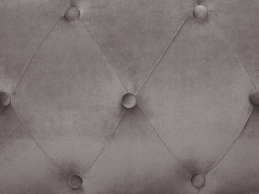 Corner Sofa 4 Seater Velvet Grey Left Hand Thremo