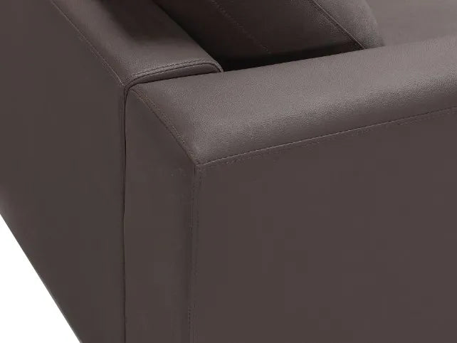 Corner Sofa 4 Seater Leather Brown Right Hand Thremo