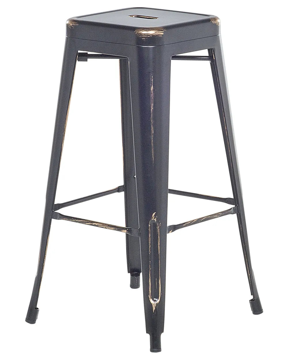 Set of 2 Bar Stools Metal Black Long-Lasting Wavaro