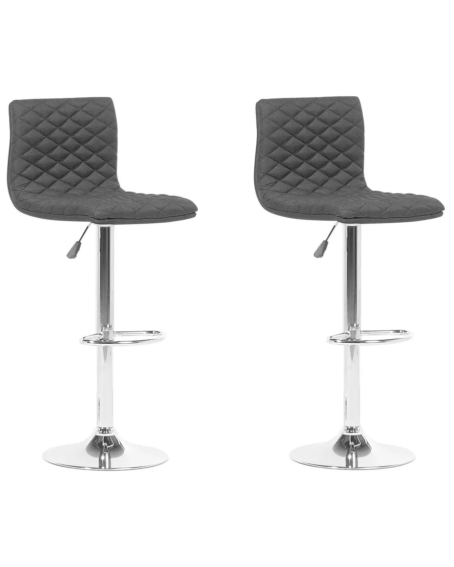 Set of 2 Bar Chairs Swivel Black Various Arrangement Possibilities Viston