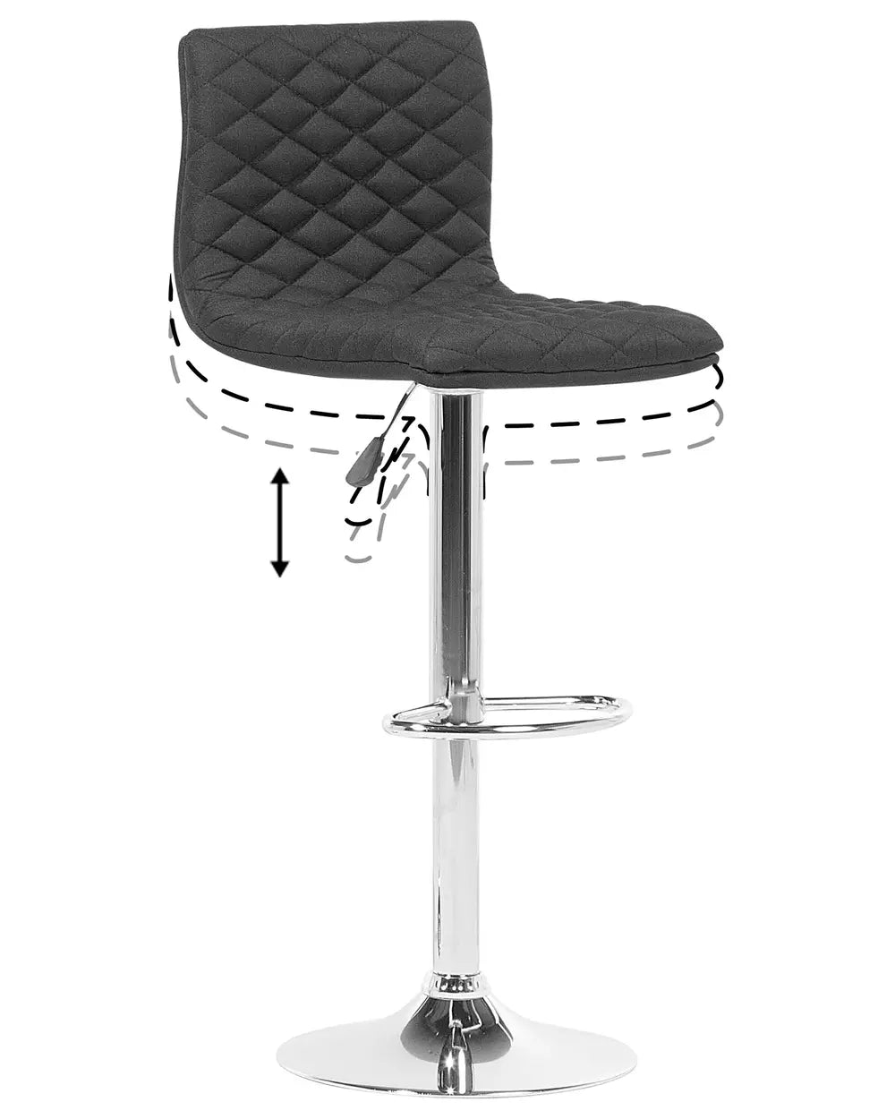 Set of 2 Bar Chairs Swivel Black Various Arrangement Possibilities Viston