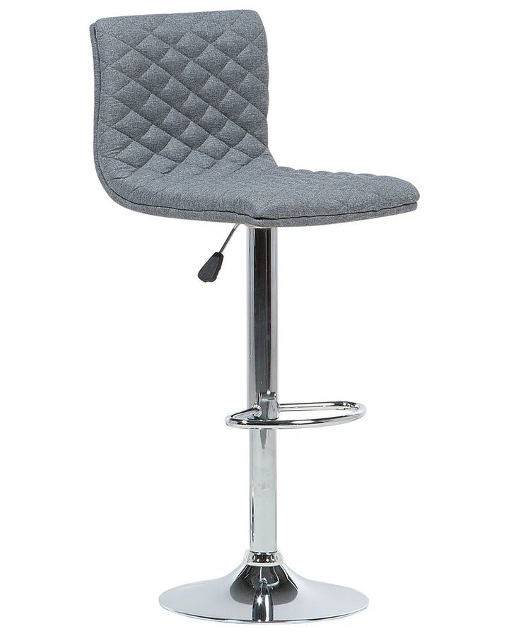 Set of 2 Bar Chairs Swivel Grey Modern Design Viston