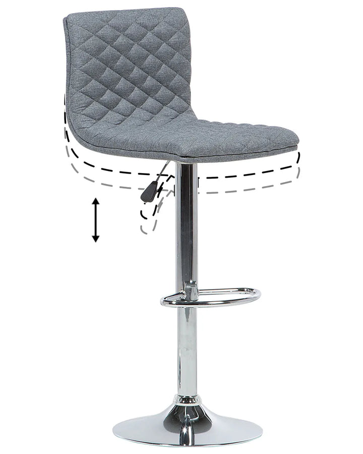 Set of 2 Bar Chairs Swivel Grey Modern Design Viston