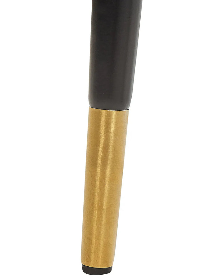 Set of 2 Bar Chairs Velvet Black Comfortable Footre Presta