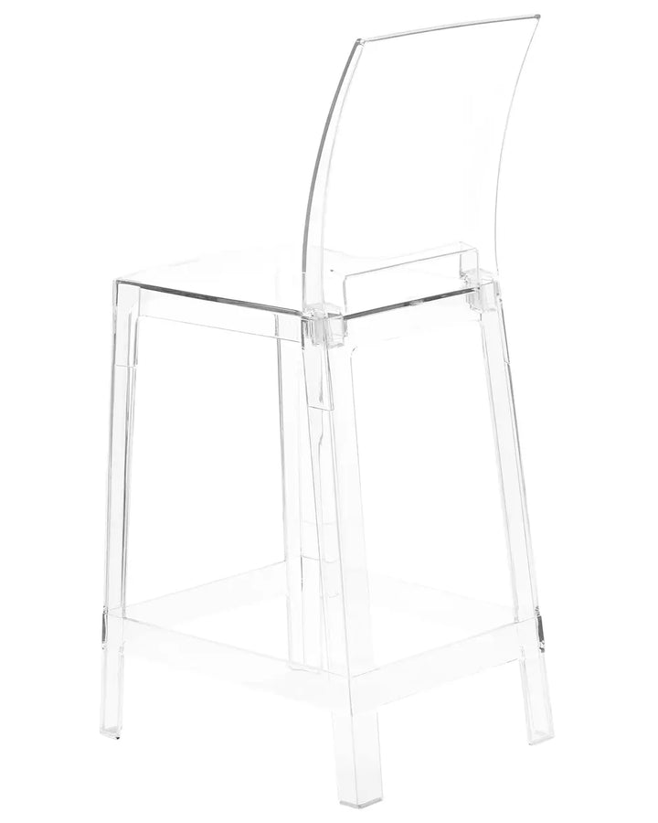 Set of 2 Bar Chairs Transparent Exceptionally Easy Care Wostin