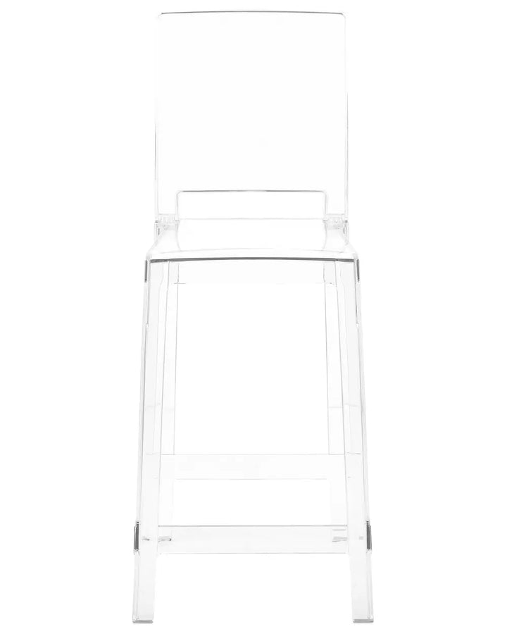 Set of 2 Bar Chairs Transparent Exceptionally Easy Care Wostin