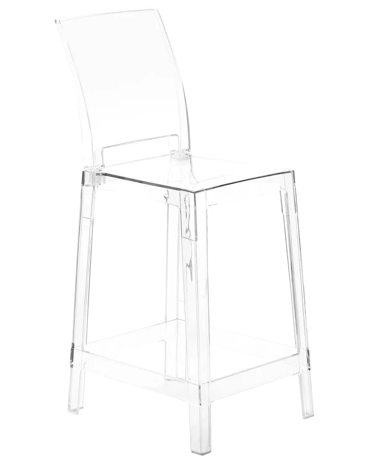 Set of 2 Bar Chairs Transparent Exceptionally Easy Care Wostin
