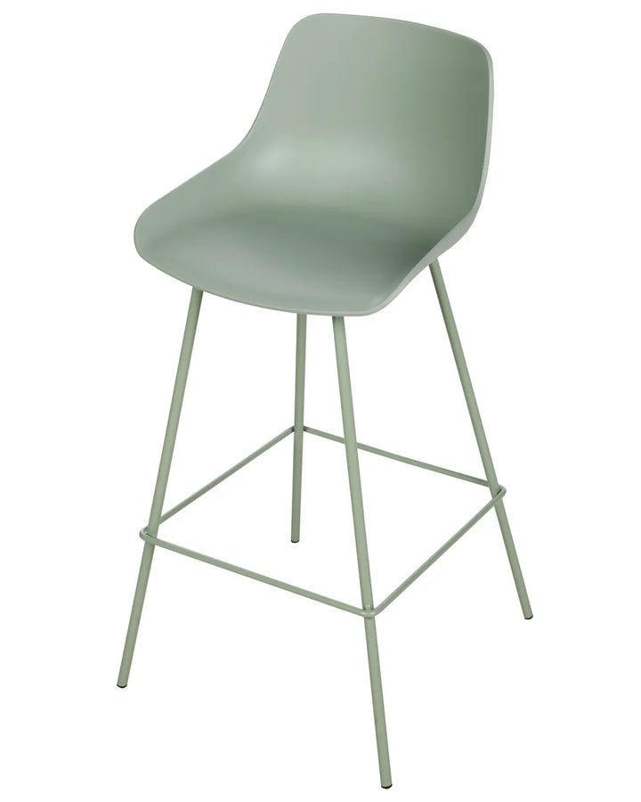 Set of 2 Bar Chairs Light Green Trendy Design Revora