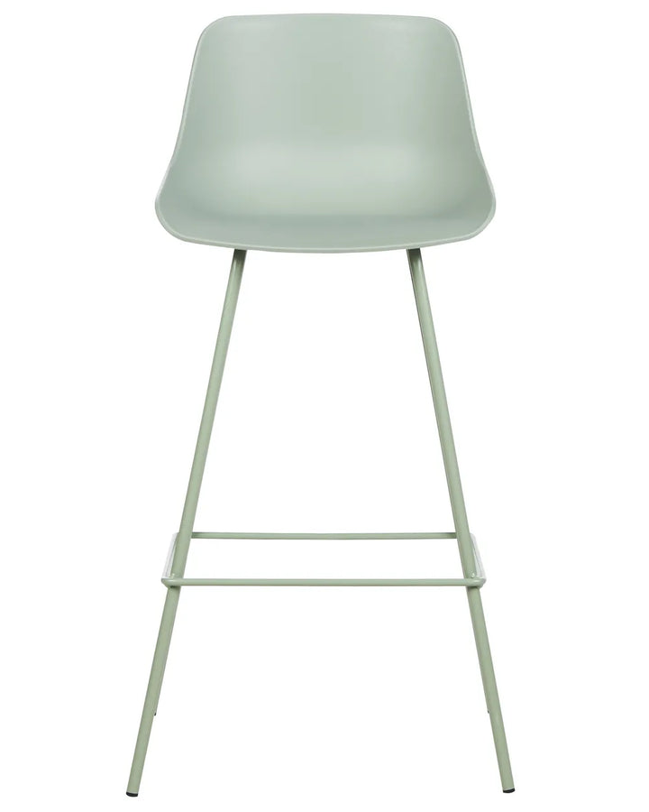 Set of 2 Bar Chairs Light Green Trendy Design Revora