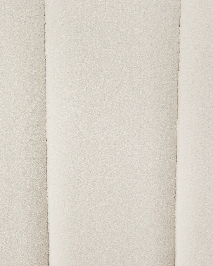 Set of 2 Bar Chairs Velvet Light Beige Comfortable Footrest Quaro