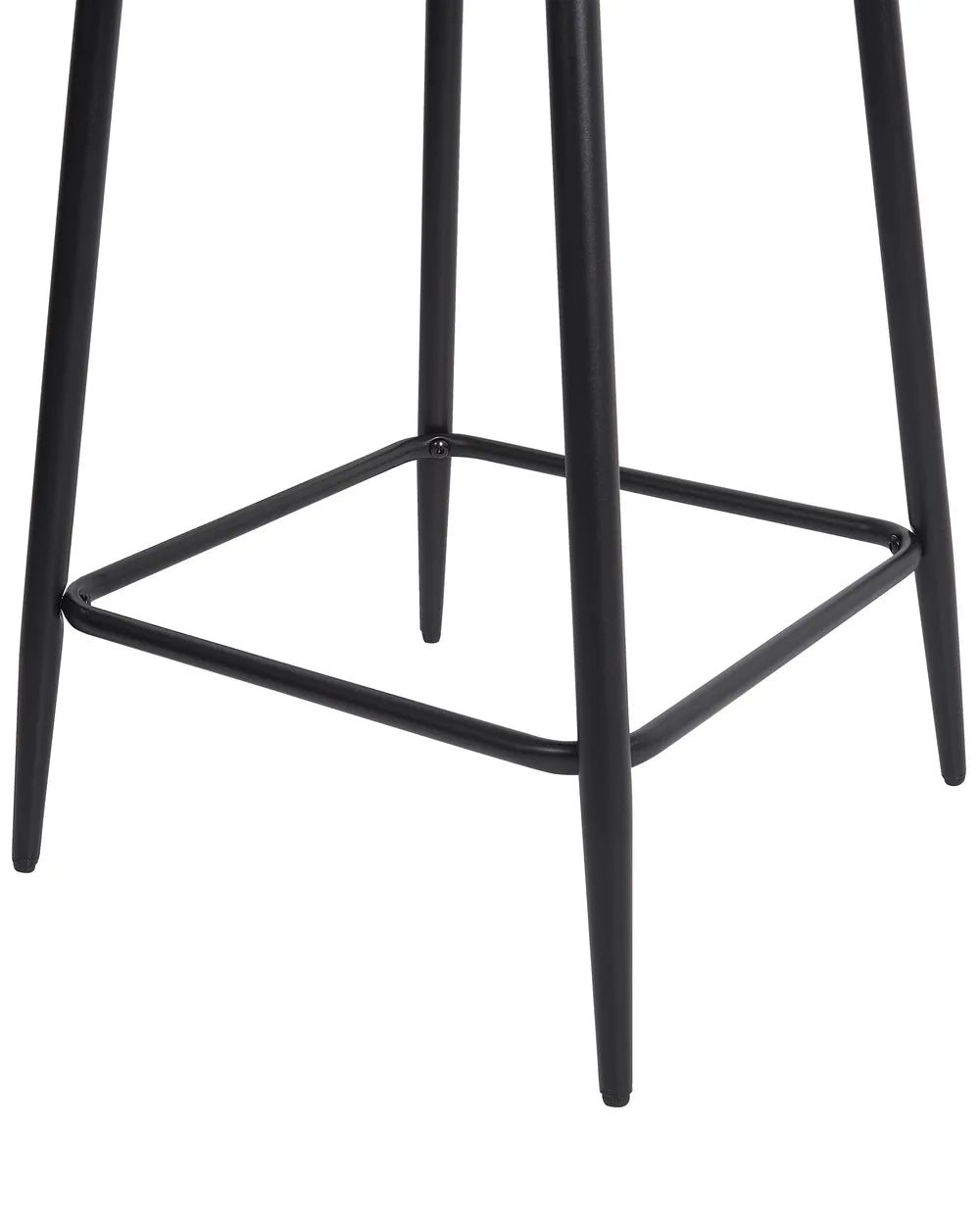 Set of 2 Bar Chairs Velvet Light Beige Comfortable Footrest Quaro