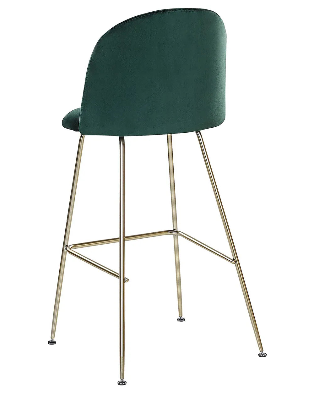 Set of 2 Bar Chairs ARCOLA Emerald Green Floor Protection Trevla