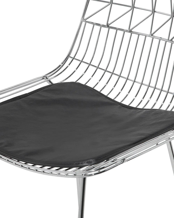 Set of 2 Bar Chairs Metal Silver Well-Suited for Variety Zentro