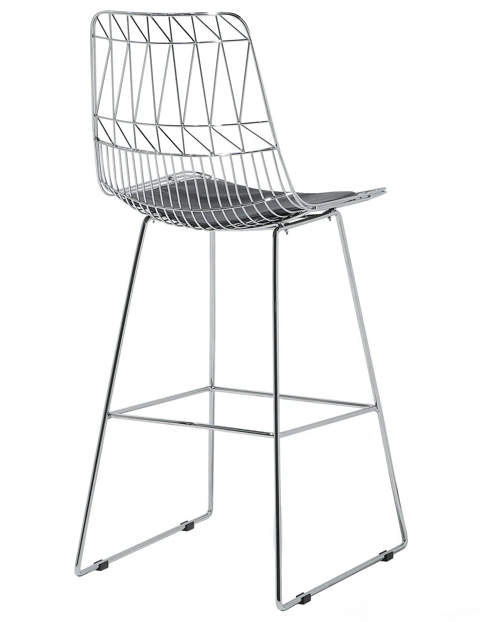 Set of 2 Bar Chairs Metal Silver Well-Suited for Variety Zentro