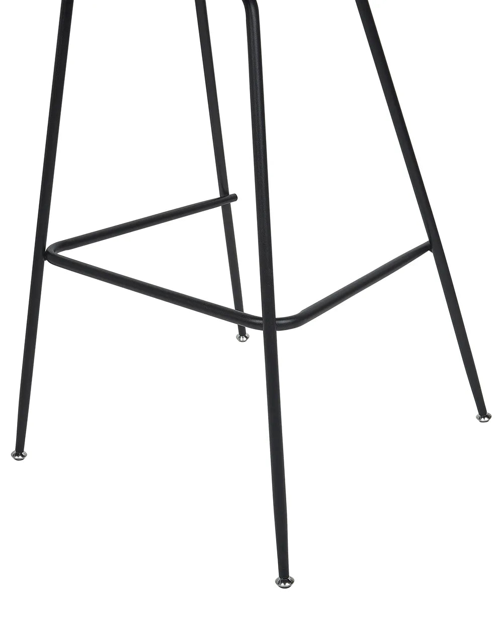 Set of 2 Bar Chairs Velvet Black Floor Protection Vellero