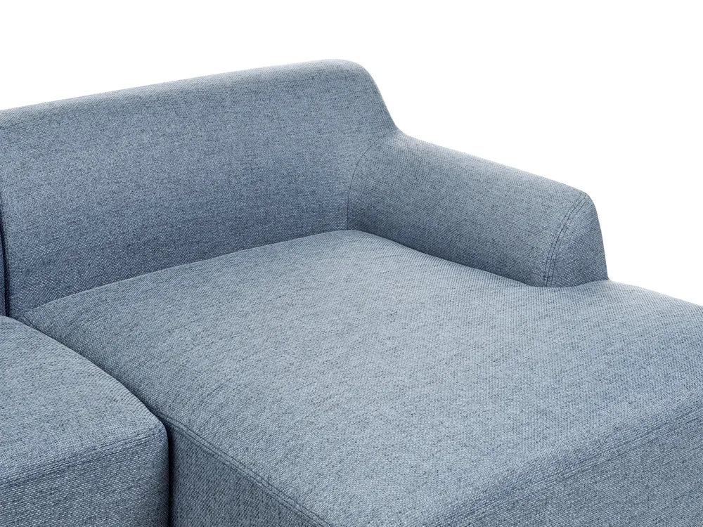 Corner Sofa 3 Seater Fabric Blue Left Hand Azuri