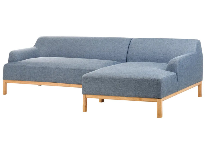 Corner Sofa 3 Seater Fabric Blue Left Hand Azuri