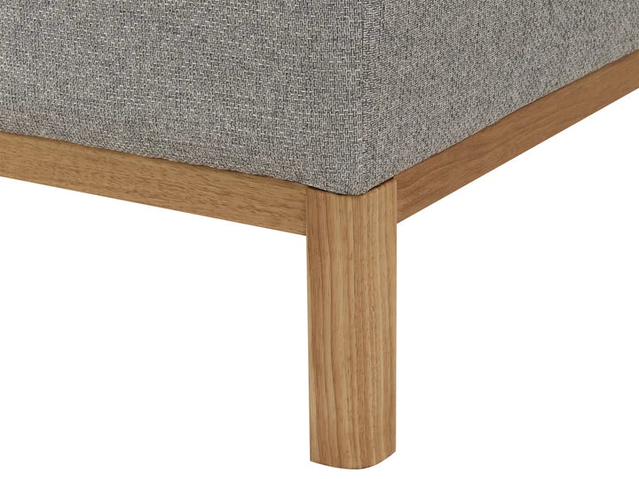 Corner Sofa 3 Seater Fabric Light Grey Right Hand Azuri