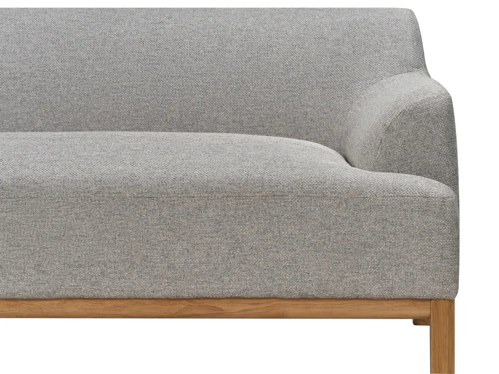 Corner Sofa 3 Seater Fabric Light Grey Right Hand Azuri