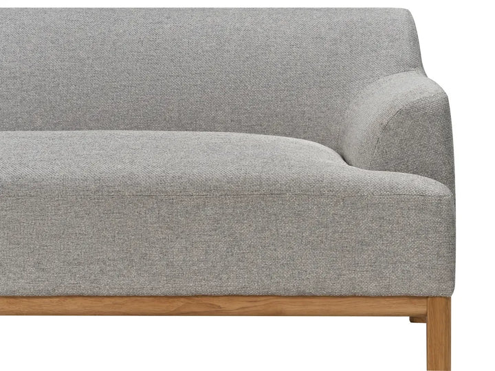 Corner Sofa 3 Seater Fabric Light Grey Right Hand Azuri