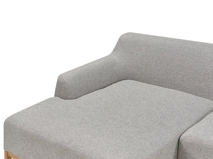 Corner Sofa 3 Seater Fabric Light Grey Right Hand Azuri