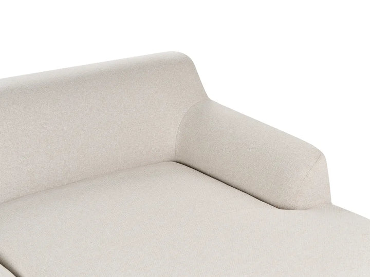 Corner Sofa 3 Seater Fabric Light Beige Left Hand Azuri