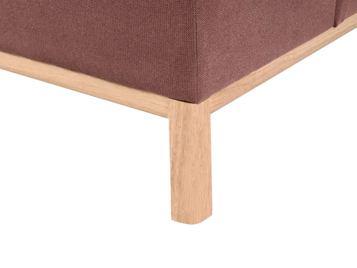 Corner Sofa 3 Seater Fabric Burgundy Left Hand Azuri