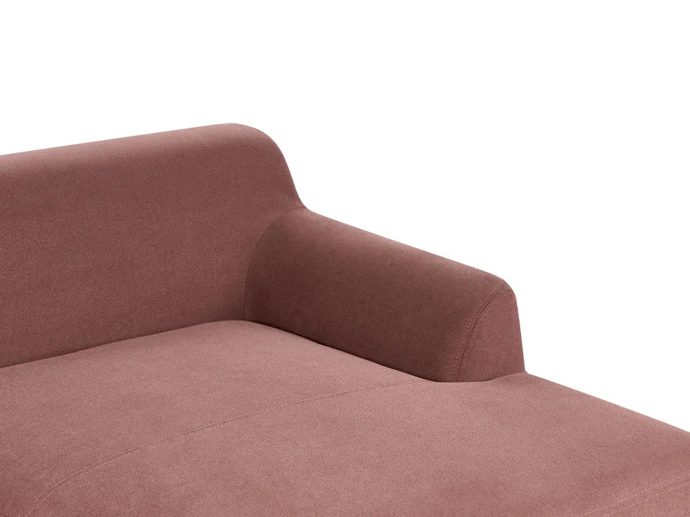 Corner Sofa 3 Seater Fabric Burgundy Left Hand Azuri