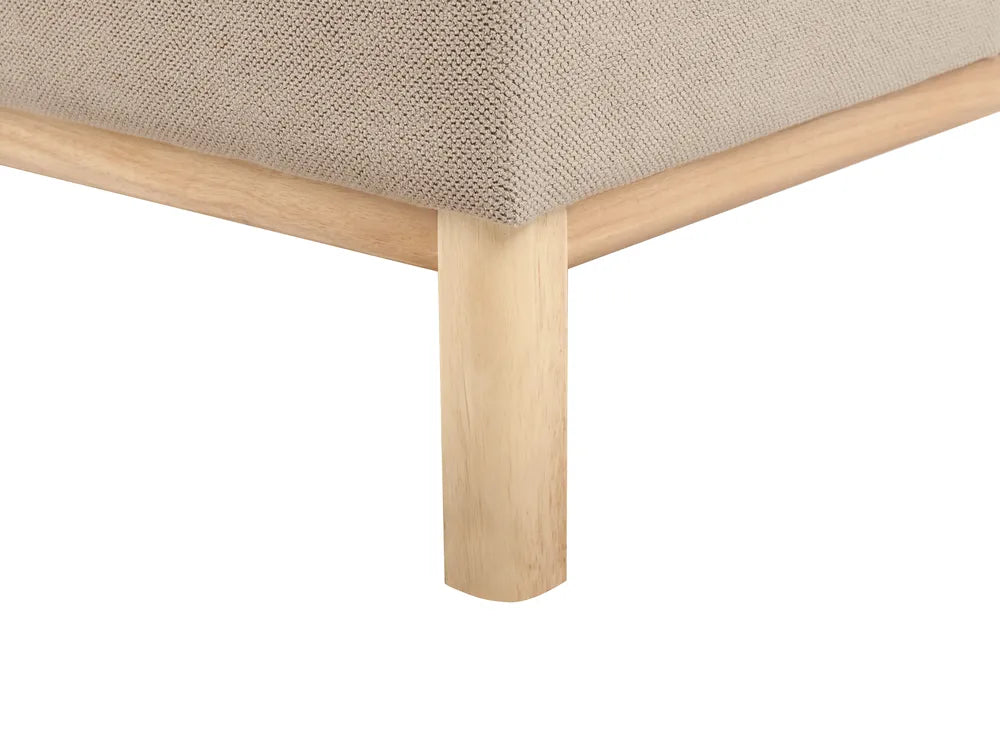 Corner Sofa 3 Seater Fabric Taupe Left Hand Azuri