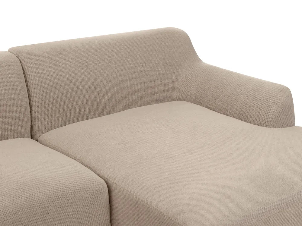 Corner Sofa 3 Seater Fabric Taupe Left Hand Azuri