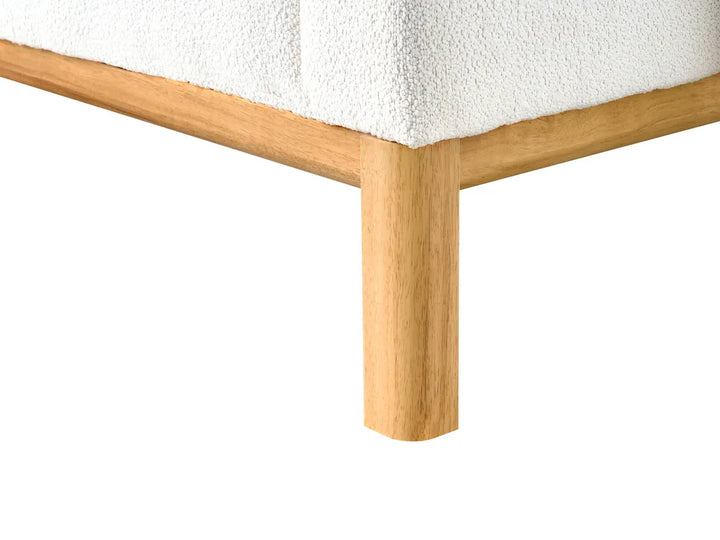 Corner Sofa 3 Seater Boucle Off-White Left Hand Azuri