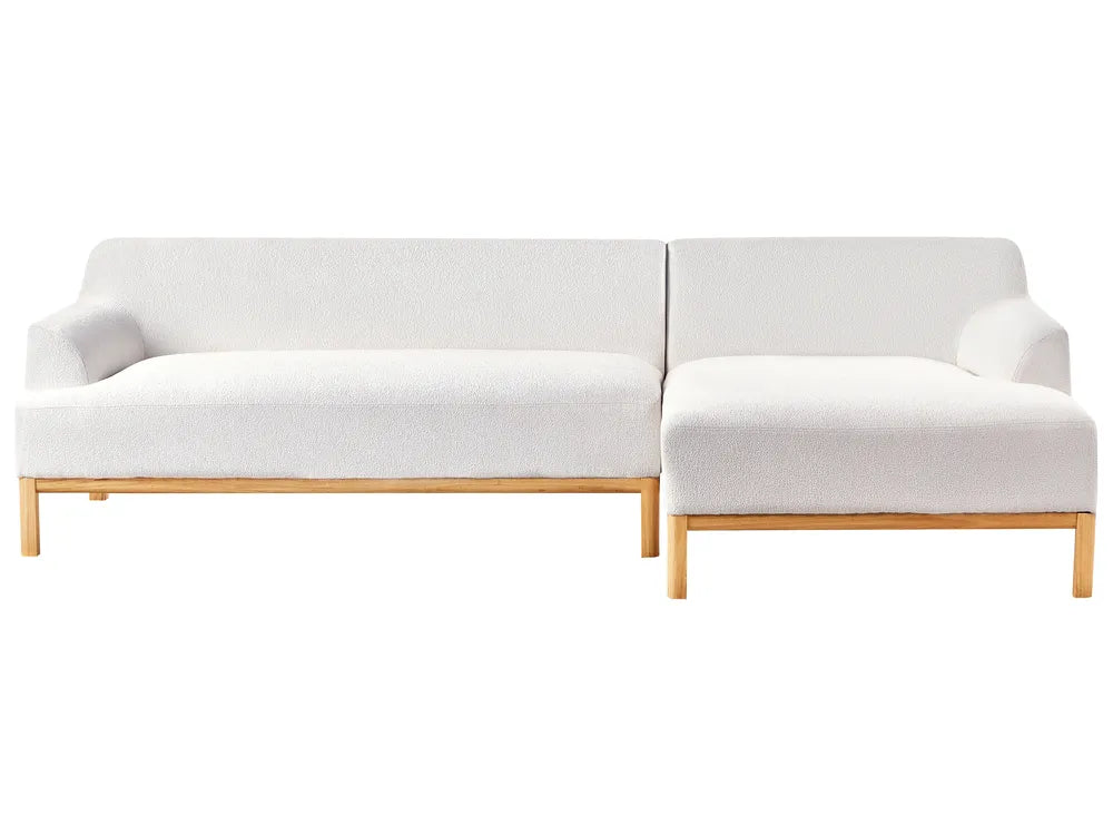 Corner Sofa 3 Seater Boucle Off-White Left Hand Azuri