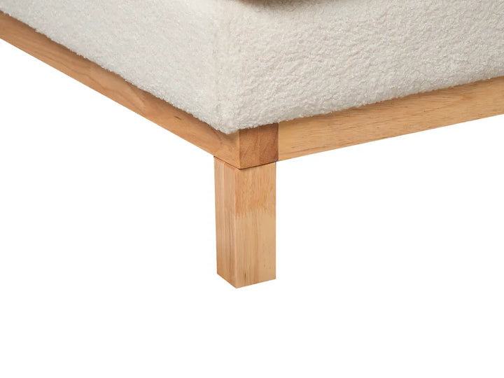 Corner Sofa 4 Seater Boucle White Left Hand Deavan