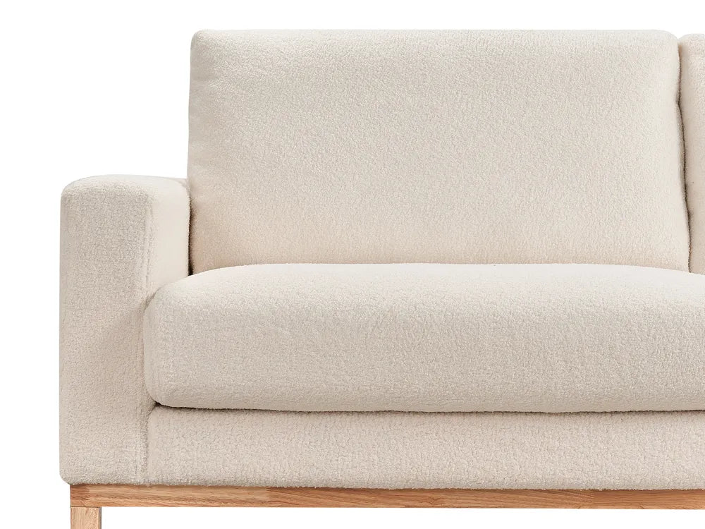 Corner Sofa 4 Seater Boucle White Left Hand Deavan