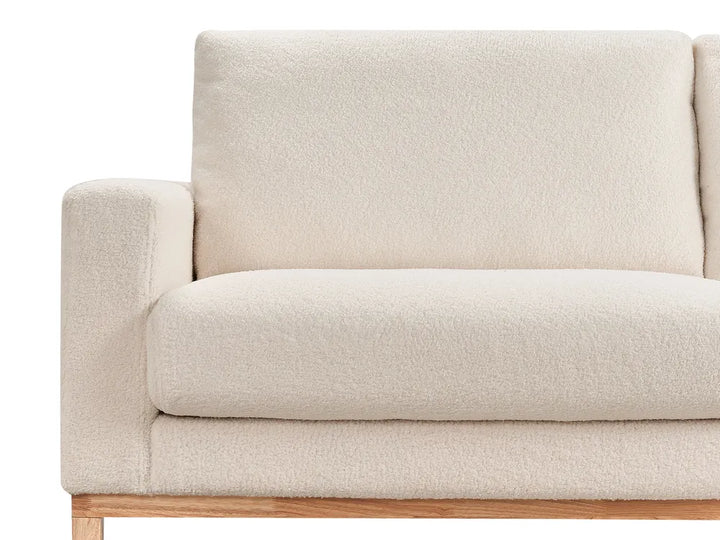 Corner Sofa 4 Seater Boucle White Left Hand Deavan