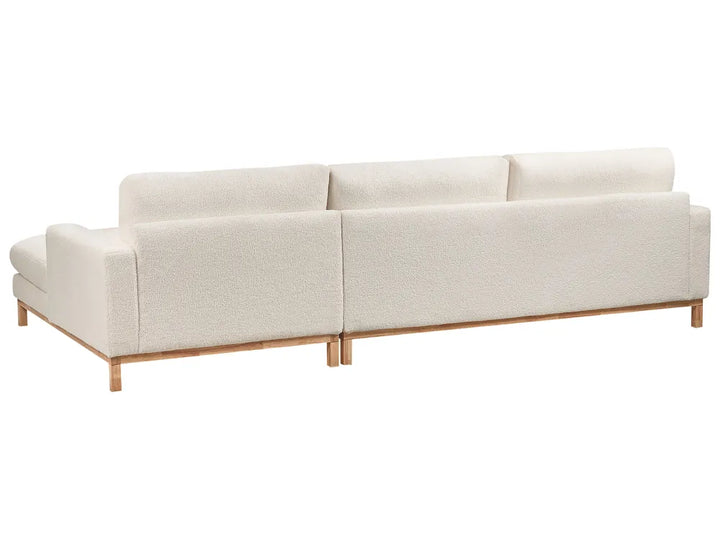 Corner Sofa 4 Seater Boucle White Left Hand Deavan
