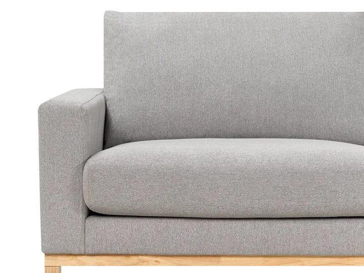 Corner Sofa 4 Seater Fabric Grey Left Hand Deavan