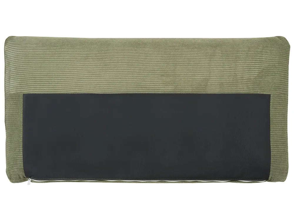 Corner Sofa 4 Seater Corduroy Green Left Hand Deavan