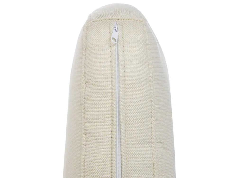 Corner Sofa 4 Seater Fabric Light Beige Left Hand Olva
