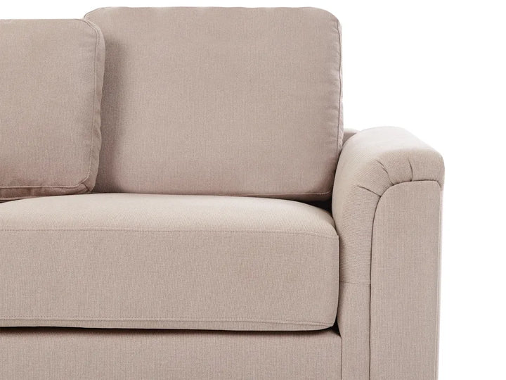 Corner Sofa 4 Seater Fabric Taupe Right Hand Nora