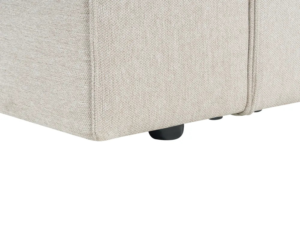 Corner Sofa 4 Seater Fabric Beige Left Hand Thremo