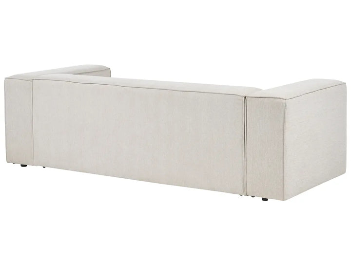 Corner Sofa 4 Seater Fabric Beige Left Hand Thremo