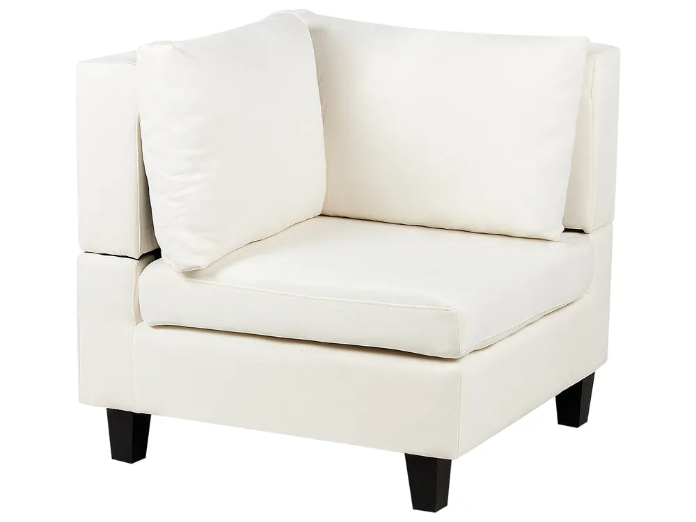 Modular Corner Sofa 4 Seater Fabric Off-White Left Hand Turella