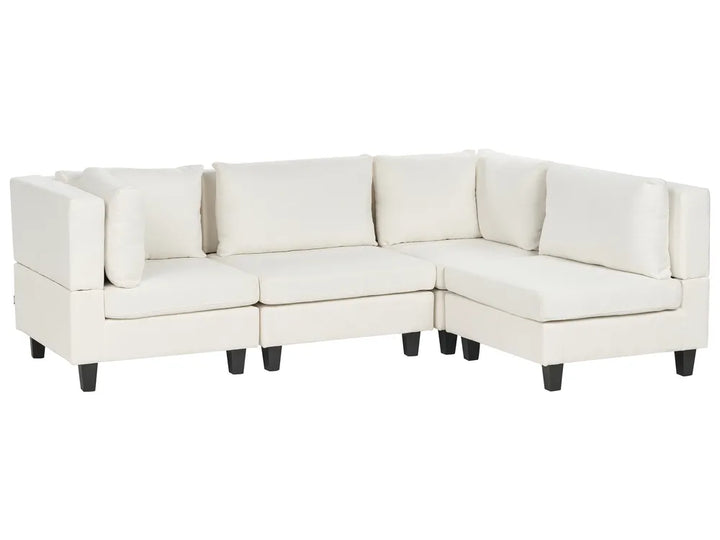Modular Corner Sofa 4 Seater Fabric Off-White Left Hand Turella