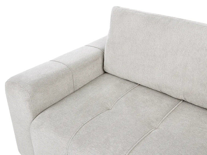 U-Shape Sofa Bed 4 Seater Fabric Light Beige with Storage Solta