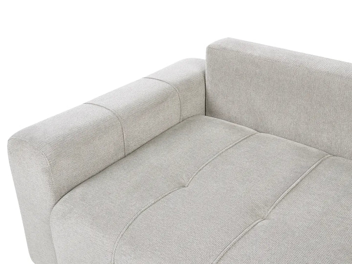 U-Shape Sofa Bed 4 Seater Fabric Light Beige with Storage Solta